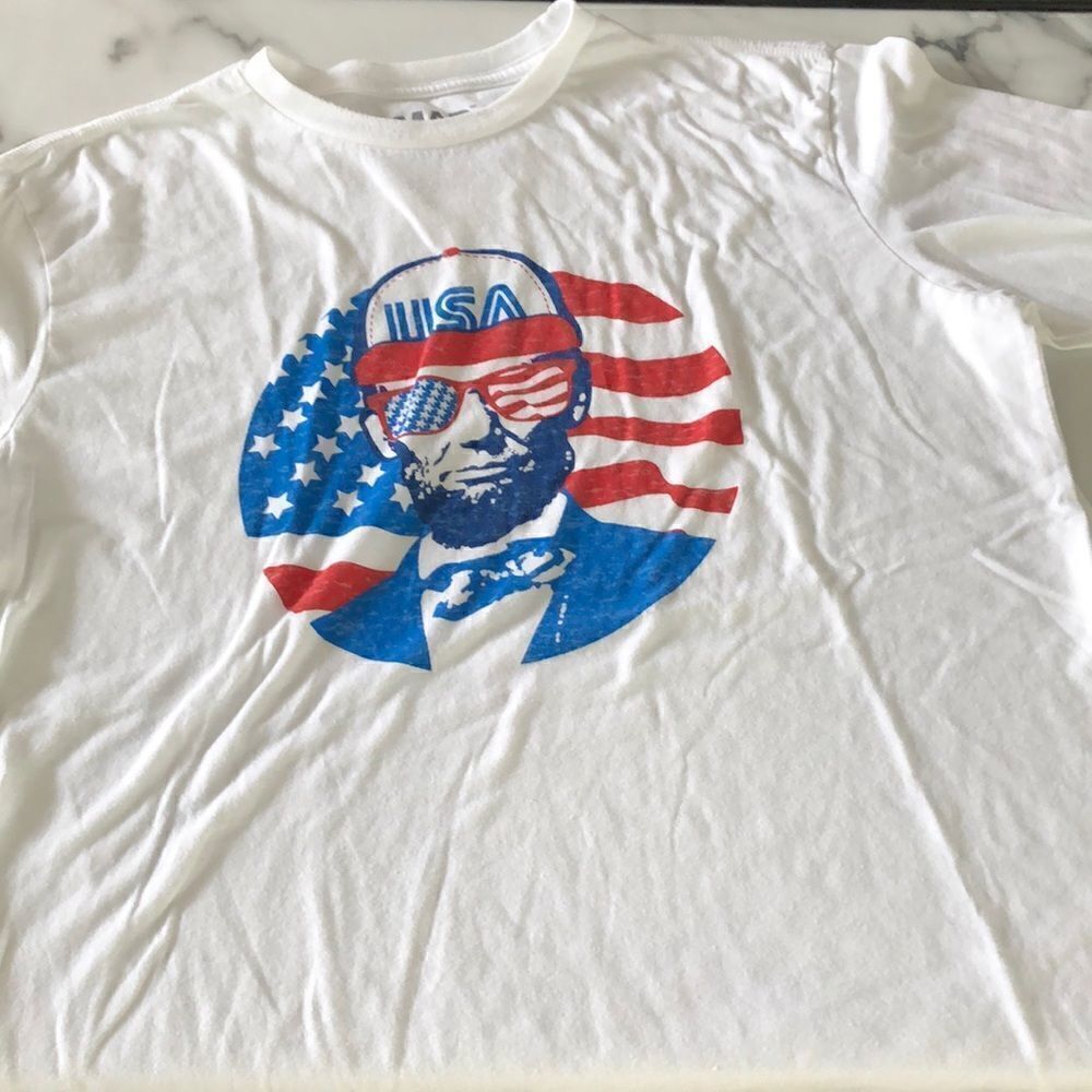 Mad Engine Patriotic Graphic T Shirt Mens Large